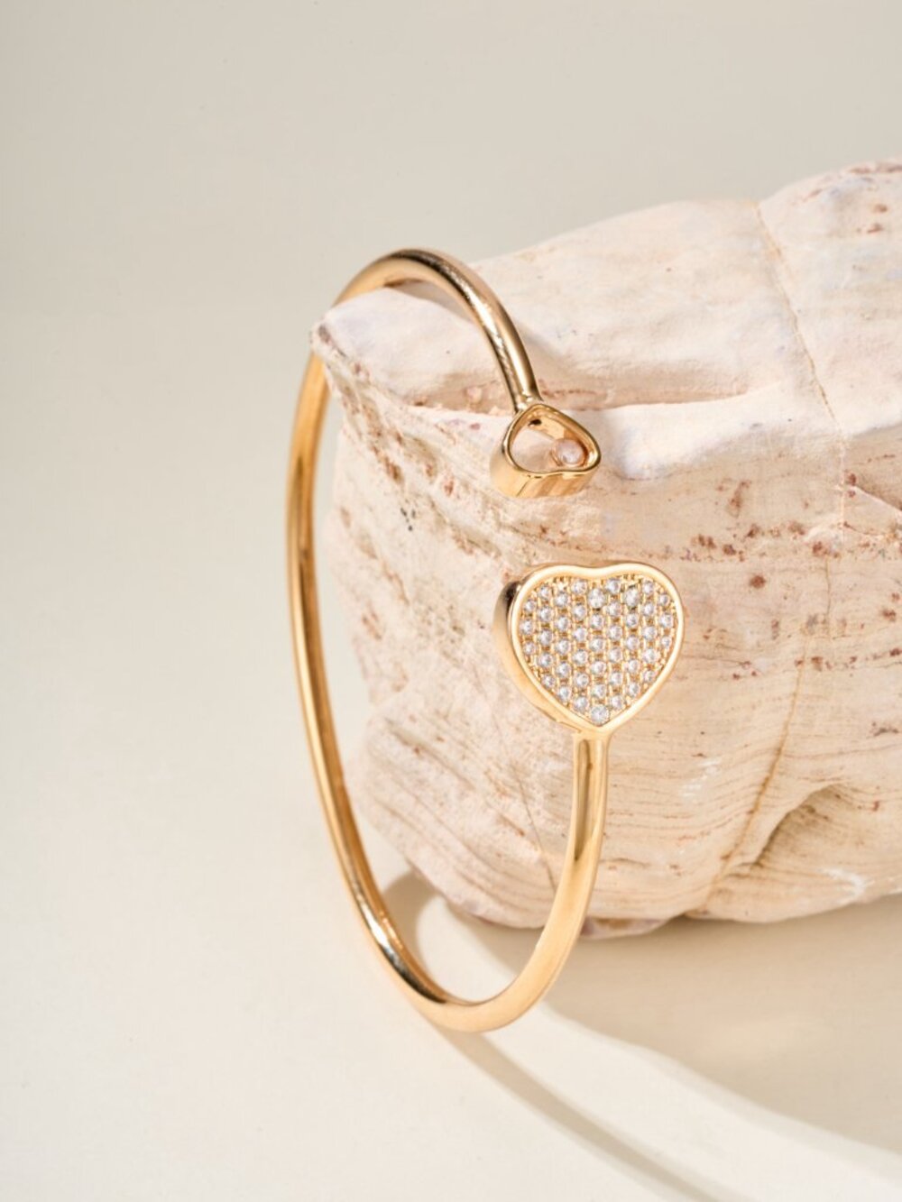 Chopard Happy Diamonds 18k Rose Gold Double Heart Open Bangle - Picture 6 of 8